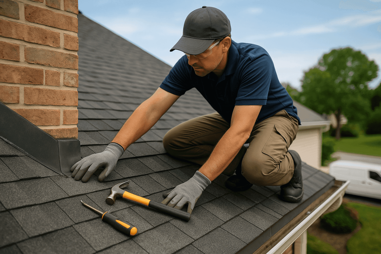 Roofer performing roof inspection to extend roof lifespan